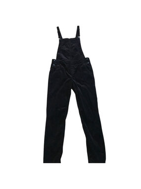 KENDALL & KYLIE Womens Size 26 Black Velvet Overalls Pacsun NWT